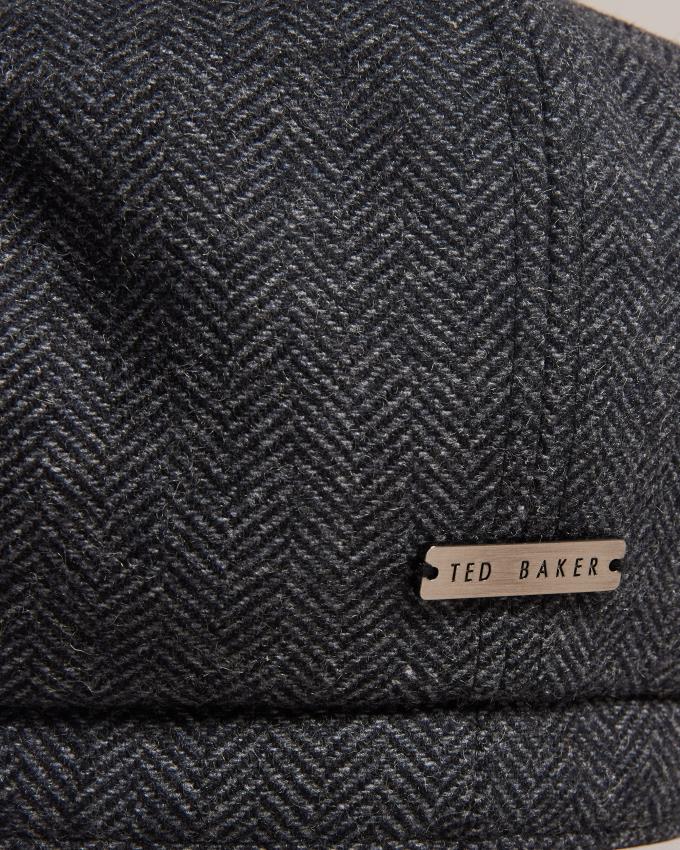 Chapeau Ted Baker Wool Felt Baker Boy Noir Homme | UEK-61090558